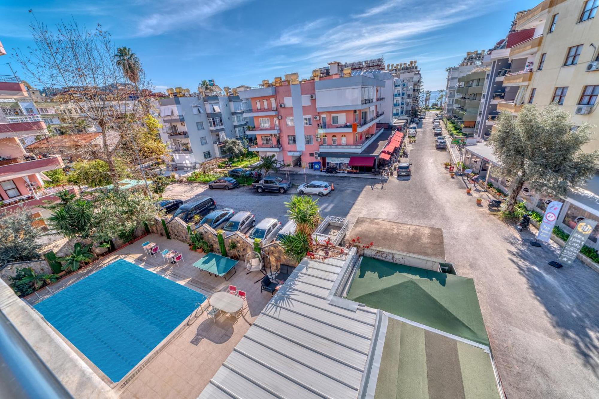 Kleopatra Icaria Apart Hotel Alanya Buitenkant foto