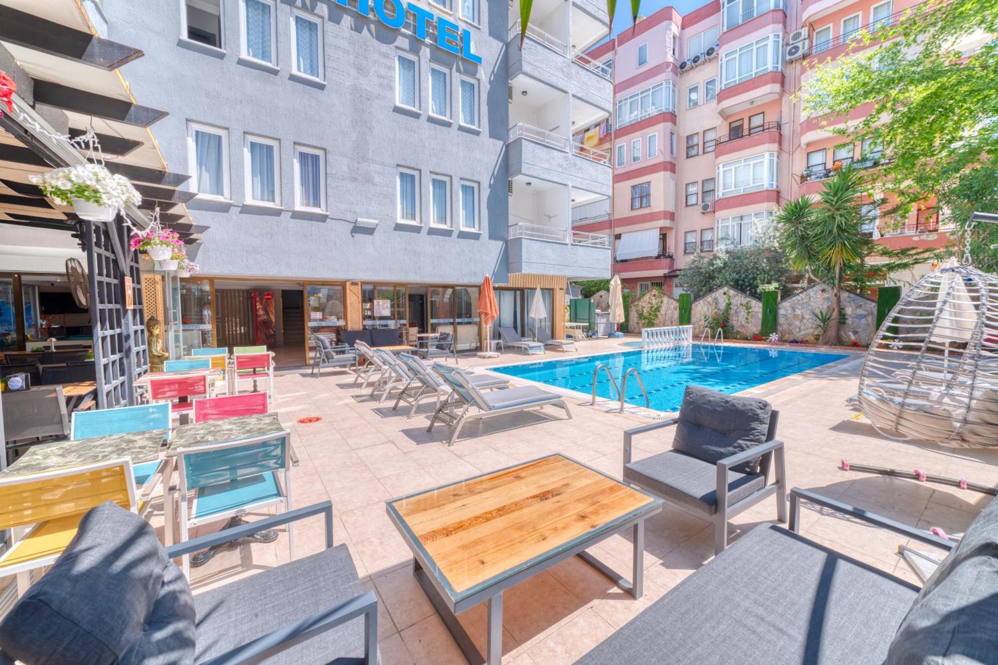 Kleopatra Icaria Apart Hotel Alanya Buitenkant foto
